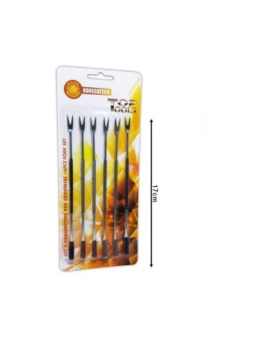 AFFETTAVERD-PASSAVERDURE-FORBICI: vendita online SET 6 FORCHETTINE CROSTACEI CM.17,5 HORECATECH in offerta