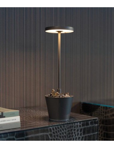 LAMPADE DA TAVOLO: vendita online POLDINA REVERSO LAMPADA DA TAVOLO MM.110X350 GRIGIO SCURO in offerta