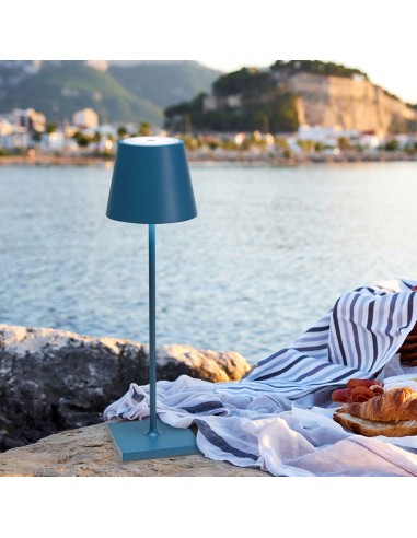 LAMPADE DA TAVOLO: vendita online POLDINA PRO MICRO LAMPADA DA TAVOLO MM.70X275 BLU CAPRI in offerta