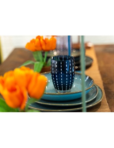 BICCHIERI: vendita online PERLE GRIGIO/BLU BICCHIERE CL.32 in offerta