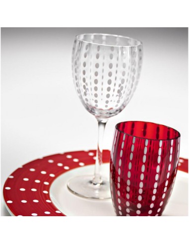 BICCHIERI: vendita online PERLE ROSSO BICCHIERE CL.32 in offerta