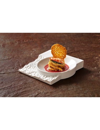 PIATTI: vendita online PIATTO QUADRATO CM.20XH.3 PORCELLANA BIANCO TERRA COSTAVERDE in offerta