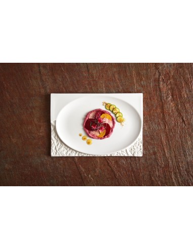 PIATTI: vendita online PIATTO RETTANGOLARE CM.27X18 PORCELLANA BIANCO TERRA COSTAVERDE in offerta