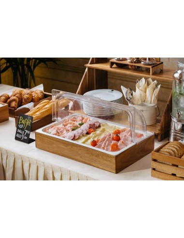 ALZATE-PORTATORTE-ESPOSITORI: vendita online ESPOSITORE SET 5 PEZZI BUFFET VASSOIO + COPERCHIO GN 1 / 1 in offerta