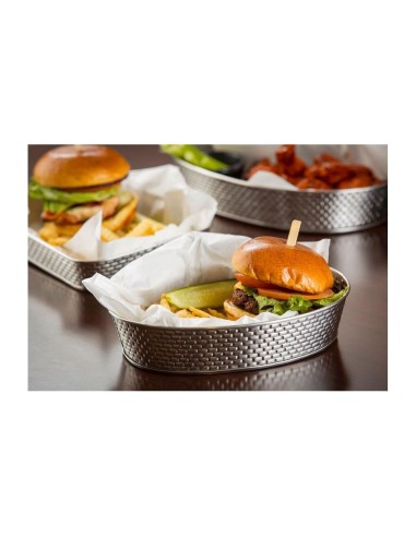FINGER FOOD ACCIAIO: vendita online BRICKHOUSE VASSOIO OVALE CM.9X6X1 ACCIAIO INOX in offerta