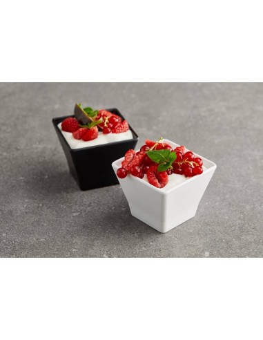 MELAMINA: vendita online CIOTOLINA QUADRATA CM.8X8X6,3 NERO in offerta