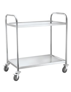 CARRELLI: vendita online CARRELLO PORTAVIVANDE 2 PIANI CM.90X59XH.93 ACCIAIO INOX HENDI in offerta