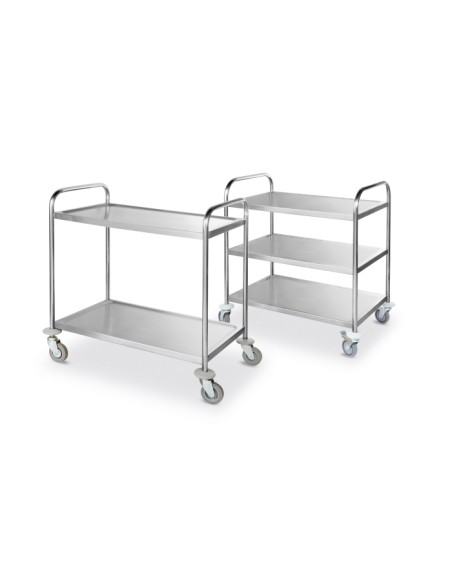 CARRELLI: vendita online CARRELLO PORTAVIVANDE 2 PIANI CM.90X59XH.93 ACCIAIO INOX HENDI in offerta