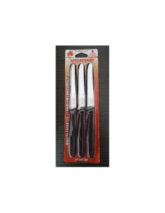 CONFEZIONE 6 COLTELLO TAVOLA CON MANICO MARRONE CM.11