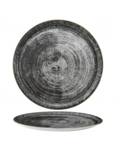 PIATTI PIZZA: vendita online PIATTO PIZZA CM 33 BLACK ROUND NAPOLI NERO SATURNIA in offerta