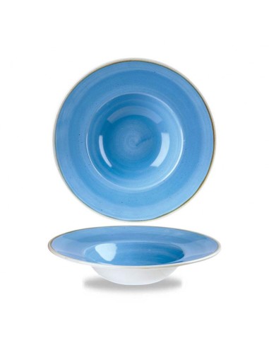PIATTI: vendita online PIATTO FONDO TONDO PASTABOWL CHURCHILL STONECAST BLU PORCELLANA CM. 24 in offerta