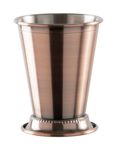 MINT JULEP COPPA CL.38 INOX RAME ANTICO Ø8,5X10,5CM