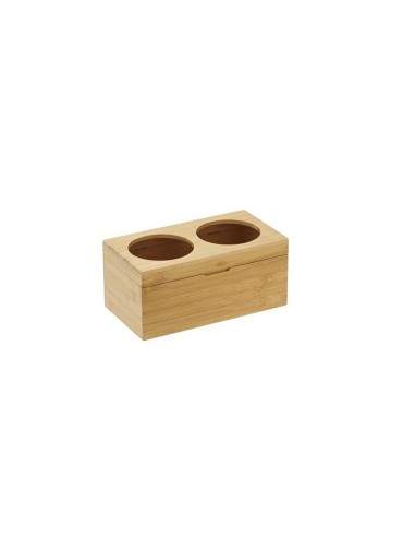 PORTA BOTTIGLIE BAMBOO 2 FORI CM.29X15,5X13H