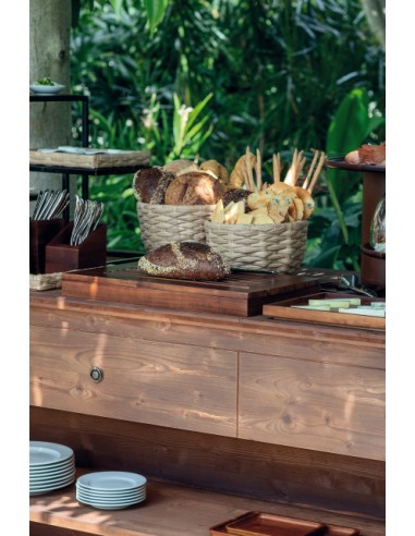 BUFFET: vendita online CIOTOLA INTRECCIATA PP FODERATA CM.30X18H in offerta