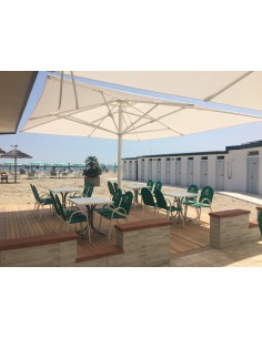 OMBRELLONI: vendita online OMBRELLONE 6X6 BIANCO PLATINO MEDIUM 2.1 TELO TEMPOTEST CON VELCRO MAXI (NO BASE) in offerta 2