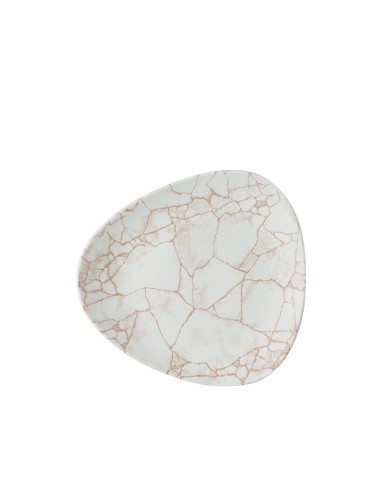 PIATTI: vendita online PIATTO PIANO TRIANGOLARE CHURCHILL KINTSUGI CORAL IN PORCELLANA 22,9 CM in offerta