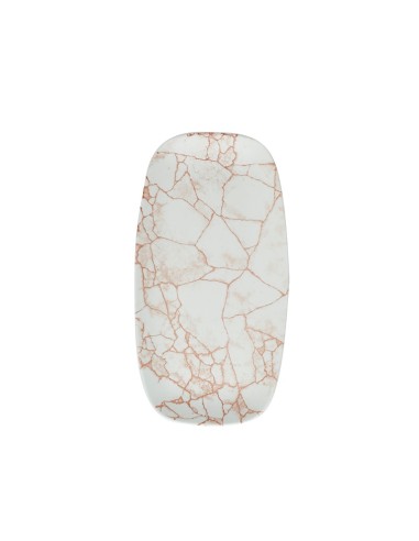 PIATTI: vendita online PIATTO RETTANGOLARE CHURCHILL KINTSUGI CORAL IN PORCELLANA CM.29,8X15,3 in offerta
