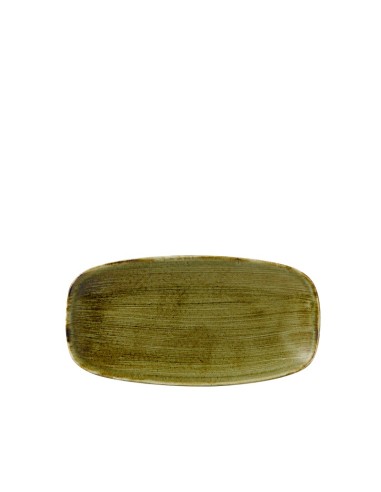 PIATTI: vendita online PIATTO RETTANGOLARE CHURCHILL STONECAST PLUME OLIVE PORCELLANA VERDE CM.29,8X15,3 in offerta