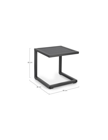 TAVOLINO 0662917 HILDE 40X40 ANTRACITE