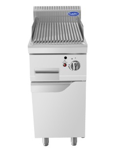 ATTREZZATURE ELETTRICHE: vendita online GRIGLIA A PIETRA LAVICA PROFESSIONALE GAS CON ANTA MM 400X900X1140H in offerta
