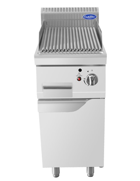 ATTREZZATURE ELETTRICHE: vendita online GRIGLIA A PIETRA LAVICA PROFESSIONALE GAS CON ANTA MM 400X900X1140H in offerta