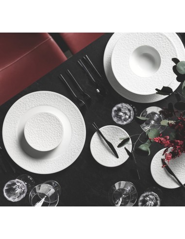 PIATTI: vendita online PIATTO PIANO NORI RILIEVO CM.16,5 SELTMANN PORCELLANA PORCELLANA BIANCO in offerta
