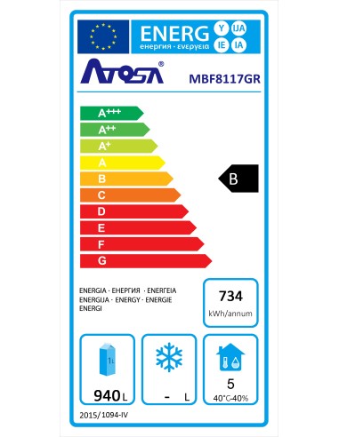 ARMADI FRIGO ACCIAIO: vendita online ARMADIO FRIGO GREEN LINE TN ATOSA MBF8117-GR 1240 LITRI -2/+8°C INOX in offerta
