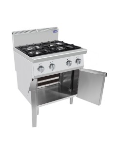 COTTURA PROFESSIONALE: vendita online CUCINA 4 FUOCHI SU GAMBE SERIE 900 - ACCIAIO INOX, GRIGLIE IN GHISA, BRUCIATORI 12KW in... 2