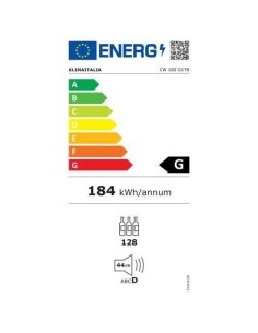 CANTINETTE VINO: vendita online CANTINA VINO PER 128 BOTTIGLIE, PORTA BATTENTE VENTILATO +2 C/+20 C LT.425 CW 180 G1TB KLIMAI... 2