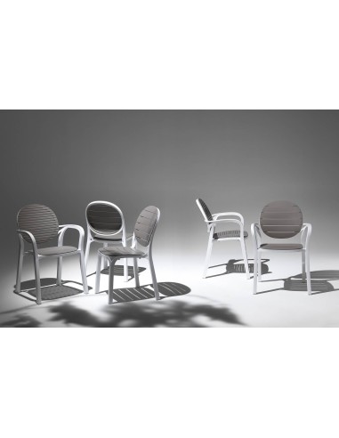 SEDIE - POLTRONE: vendita online ERICA SEDIA 54,5X50,5X86H BIANCO PANN.TORTORA in offerta