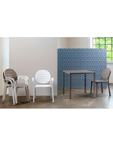SEDIE - POLTRONE: vendita online ERICA SEDIA 54,5X50,5X86H BIANCO PANN.TORTORA in offerta