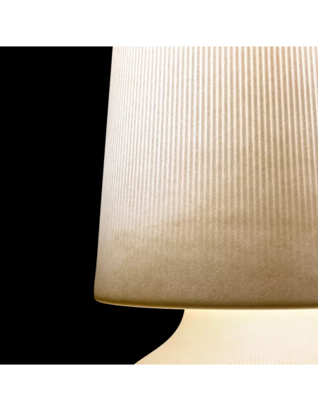 LAMPADE-LAMPADARI-SERIE LUMINOSE: vendita online LAMPADA DA TERRA FADE BIANCO INDOOR/ OUTDOOR CM.65X65X185H in offerta