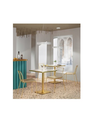 PIANI HPL: vendita online PIANO TAVOLO TIFFANY LAMINATO 80X80 BORDO ABS OTTONATO EFFETTO MARMO IMPERO in offerta