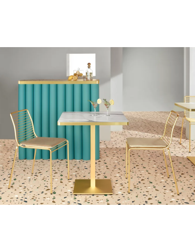PIANI HPL: vendita online PIANO TAVOLO TIFFANY LAMINATO 80X80 BORDO ABS OTTONATO EFFETTO MARMO IMPERO in offerta