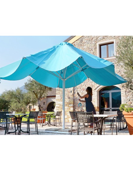 OMBRELLONI: vendita online OMBRELLONE 6X6 ECRU' PLATINO MEDIUM 2.1 TELO CORTI NOVOSOL CON VELCRO (NO BASE) in offerta