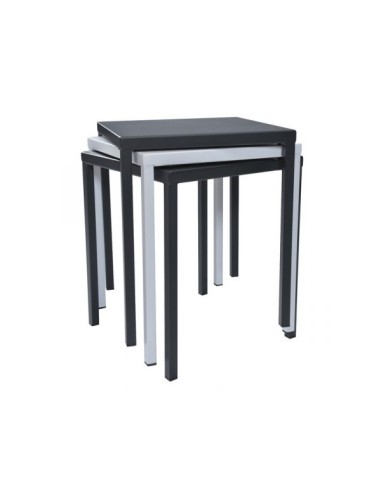 TAVOLI: vendita online CUBO TAVOLO CM.80X80 ANTRACITE CON GAMBE SMONTABILI AUTOLIVELLANTE in offerta