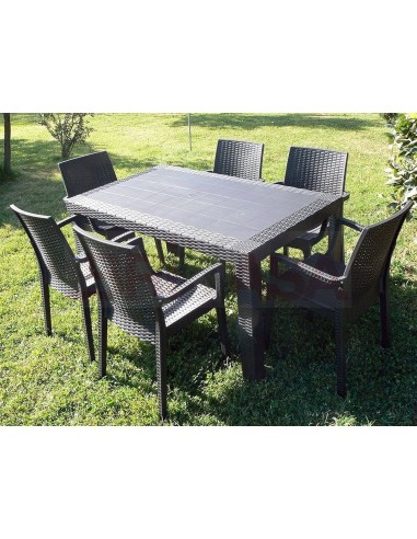 SEDIE-POLTRONE: vendita online POLTRONA DAFNE CON BRACCIOLI COLORE ANTRACITE SIMIL RATTAN in offerta