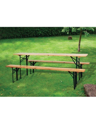 TAVOLI: vendita online SET BIRRERIA TAVOLO CON PANCHE CM.220X70 in offerta