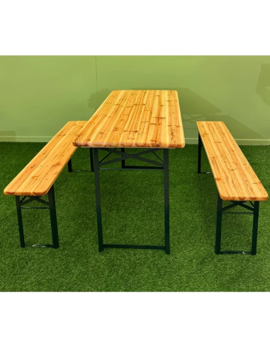TAVOLI: vendita online SET BIRRERIA TAVOLO CON PANCHE CM.220X70 in offerta