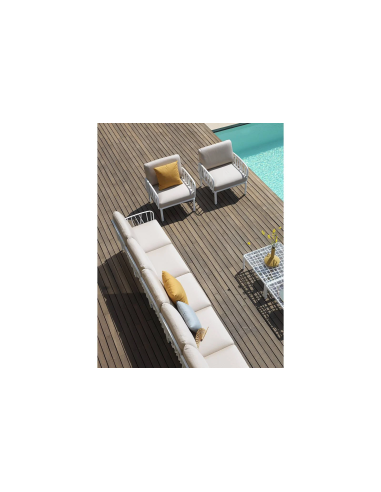 SALOTTINI: vendita online KOMODO ELEMENTO CENTRALE CM.72X78X88H BIANCO-AVOCADO SUNBRELLA in offerta