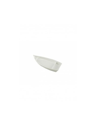 VASSOI-TAGLIERI: vendita online BARCA SUSHI BIANCA IN MELAMINA 26x12cm KAMOME ILSA in offerta
