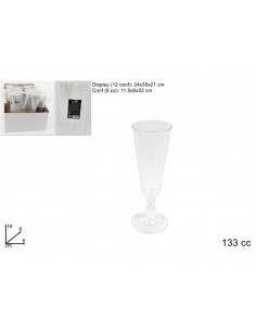 CONFEZIONE 6 FLUTE 40755 TRASPARENTI PLASTICA 2