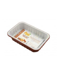 FOLI VASCHETTE IN ALLUMINIO 4 PORZIONI 3PZ TERRACOTTE 2
