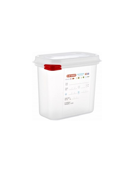 CONTENITORI ERMETICI: vendita online CONTENITORE ERMETICO CON COPERCHIO POLIPROPILENE GN 1/9 H 15CM ARAVEN in offerta