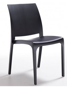 SEDIE-POLTRONE: vendita online SEDIA VOLGA IN POLIPROPILENE NERO CM 46x54x80H in offerta
