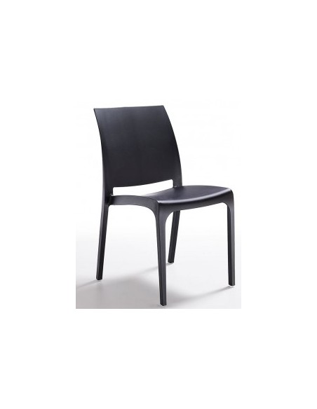 SEDIE-POLTRONE: vendita online SEDIA VOLGA IN POLIPROPILENE NERO CM 46x54x80H in offerta
