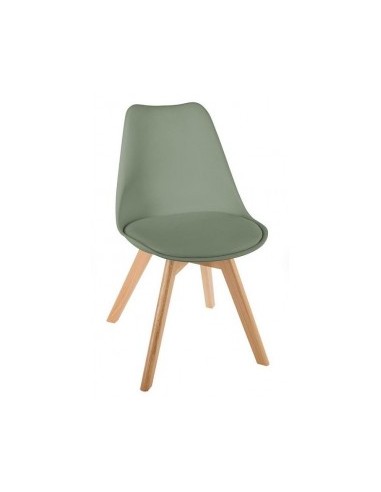 SEDIE-POLTRONE: vendita online SEDIA BAYA VERDE KAKI GAMBE IN FAGGIO ATMOSPHERA in offerta