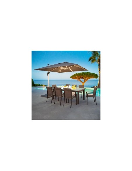 OMBRELLONI: vendita online OMBRELLONE EQUADOR 3X3 GRIGIO CON LED (NO BASE) in offerta