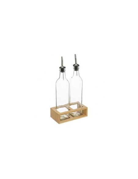 SET 2 BOTTIGLIE 181823 OLIO/ACETO CON VASSOIO