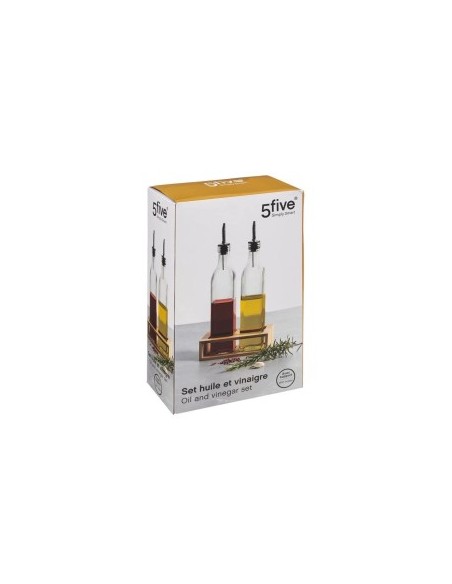 SET 2 BOTTIGLIE 181823 OLIO/ACETO CON VASSOIO